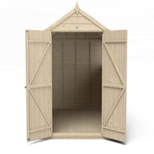 Load image into Gallery viewer, Forest Overlap Pressure Treated 8ft x 6ft Apex Shed - Double Door, 4 Windows - Forest Garden
