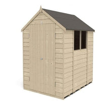 Load image into Gallery viewer, Forest Overlap Pressure Treated 8ft x 6ft Apex Shed - Double Door - Forest Garden
