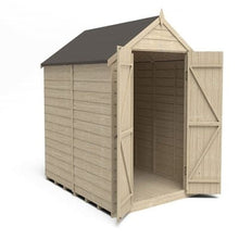 Load image into Gallery viewer, Forest Overlap Pressure Treated 8ft x 6ft Apex Shed - Double Door, No Windows - Forest Garden
