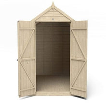 Load image into Gallery viewer, Forest Overlap Pressure Treated 8ft x 6ft Apex Shed - Double Door, No Windows - Forest Garden
