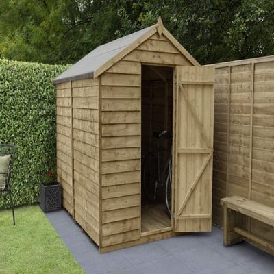 Forest Overlap Pressure Treated 8ft x 6ft Apex Shed - No Window