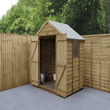 Load image into Gallery viewer, Forest Overlap Pressure Treated Apex Shed Double Door - All Sizes - Forest Garden
