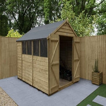 Load image into Gallery viewer, Forest Overlap Pressure Treated Apex Shed Double Door - All Sizes - Forest Garden
