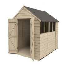 Load image into Gallery viewer, Forest Overlap Pressure Treated Apex Shed Double Door - All Sizes - Forest Garden
