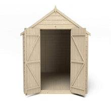 Load image into Gallery viewer, Forest Overlap Pressure Treated 10ft x 8ft Apex Shed - Double Door, No Windows - Forest Garden
