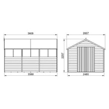 Load image into Gallery viewer, Forest Overlap Pressure Treated Apex Shed Double Door - All Sizes - Forest Garden
