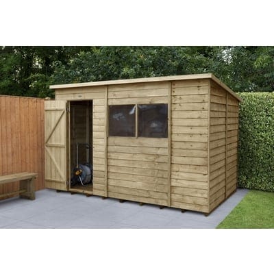 Forest Overlap Pressure Treated Pent Shed - All Sizes