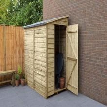 Load image into Gallery viewer, Forest Overlap Pressure Treated 6ft x 3ft Pent Shed - No Window
