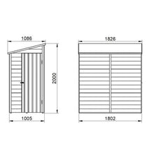 Load image into Gallery viewer, Forest Overlap Pressure Treated 6ft x 3ft Pent Shed - No Window
