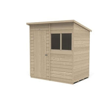 Load image into Gallery viewer, Forest Overlap Pressure Treated Pent Shed - All Sizes
