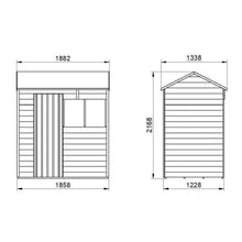 Load image into Gallery viewer, Forest Overlap Pressure Treated Reverse Apex Shed - All Sizes
