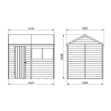 Load image into Gallery viewer, Forest Overlap Pressure Treated Reverse Apex Shed - All Sizes - Forest Garden
