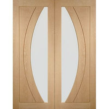 Load image into Gallery viewer, Salerno Internal Oak Rebated Door Pair with Clear Glass - All Sizes - XL Joinery
