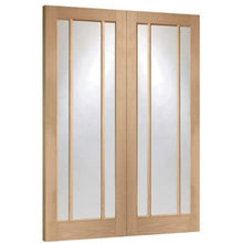 Load image into Gallery viewer, Worcester Internal Oak Rebated Door Pair with Clear Glass - All Sizes - XL Joinery
