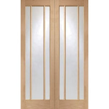 Load image into Gallery viewer, Worcester Internal Oak Rebated Door Pair with Clear Glass - All Sizes - XL Joinery
