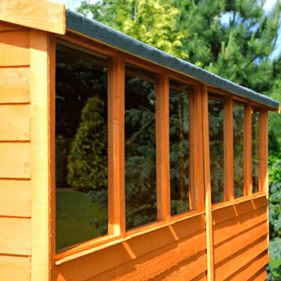 Overlap 8ft x 6ft Single Door Amaryllis Reverse Apex Shed - Shire