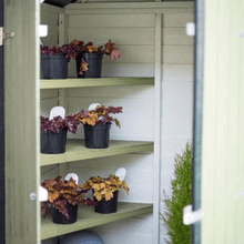 Load image into Gallery viewer, Overlap 4ft x 3ft Double Door Apex Shed inc 3 Shelves - Shire
