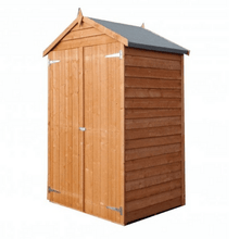 Load image into Gallery viewer, Overlap 4ft x 3ft Double Door Apex Shed inc 3 Shelves - Shire
