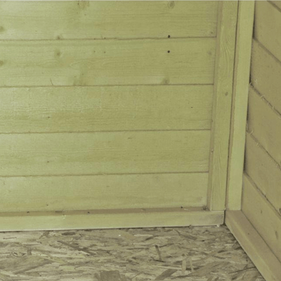 Overlap 4 x 3 Double Door Apex Shed (Pressure Treated) - Shire