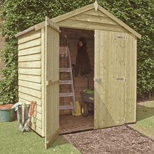 Load image into Gallery viewer, Overlap 4 x 6 Single Door Apex Shed (Pressure Treated) - Shire
