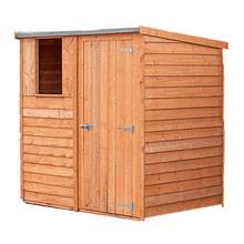 Load image into Gallery viewer, Overlap 6ft x 4ft Single Door Pent Shed - Shire
