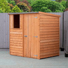 Load image into Gallery viewer, Overlap 6ft x 4ft Single Door Pent Shed - Shire
