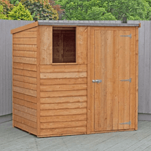 Load image into Gallery viewer, Overlap 6ft x 4ft Single Door Pent Shed - Shire
