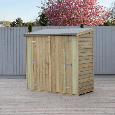 Shire Overlap 6ft x 3ft Double Door Pent Shed (Pressure Treated) - Shop Now