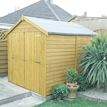 Load image into Gallery viewer, Overlap 8ft x 6ft Double Door Premium Apex Shed (Pressure Treated) - Shire
