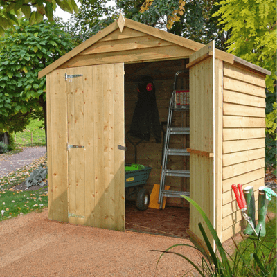 Overlap 4 x 6 Single Door Apex Shed - Shire