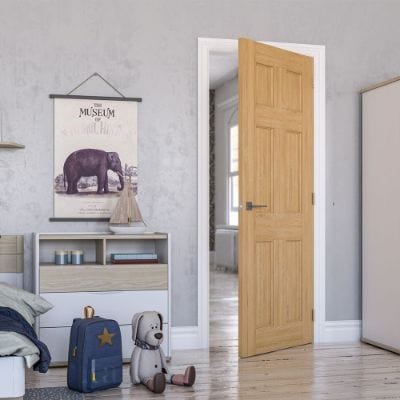 Oxford Prefinished Oak Internal Door - All Sizes - Deanta