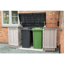 Load image into Gallery viewer, Forest Extra Large Garden Storage Unit / Bin Store - 1200 litre Grey - Forest Garden
