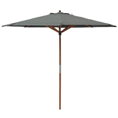 Willington Grey 2.7m Wooden Parasol +15Kg Base