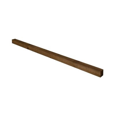 Forest Brown Incised Fence Post 7ft (210cm x 7.5cm x 7.5cm) - Forest Garden