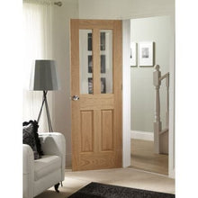 Load image into Gallery viewer, Malton Internal Oak Door with Clear Bevelled Glass - All Sizes - XL Joinery
