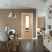 Load image into Gallery viewer, Portici Pre-Finished Internal Oak Door with Clear Glass - All Sizes - XL Joinery
