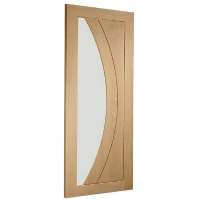 Salerno Internal Oak Door with Clear Glass - All Sizes - XL Joinery