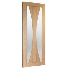 Load image into Gallery viewer, Verona Pre-Finished Internal Oak Door with Clear Glass - All Sizes - XL Joinery
