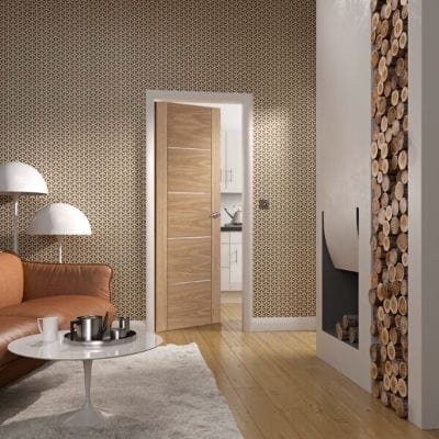 Portici Pre-Finished Internal Oak Fire Door - All Sizes - XL Joinery