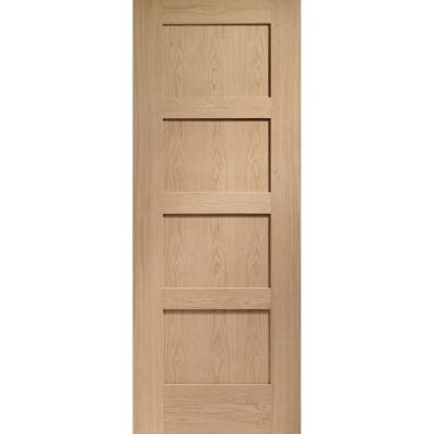 Shaker 4 Panel Internal Oak Fire Door 1981 x 686 x 44mm - XL Joinery