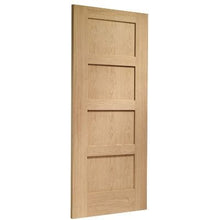 Load image into Gallery viewer, Shaker 4 Panel Pre-Finished Internal Oak Fire Door - All Sizes
