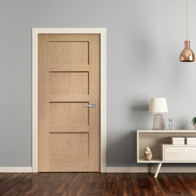 Shaker 4 Panel Internal Oak Fire Door 1981 x 686 x 44mm