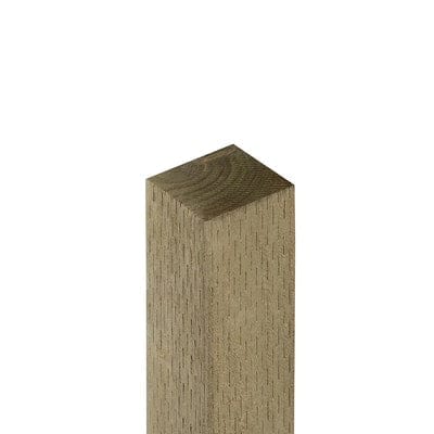 Forest Green Incised Fence Post 6ft (180cm x 7.5cm x 7.5cm) - Forest Garden