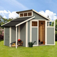 Load image into Gallery viewer, 7ft x 10ft Skylight Shed with Store - Rowlinson Sheds
