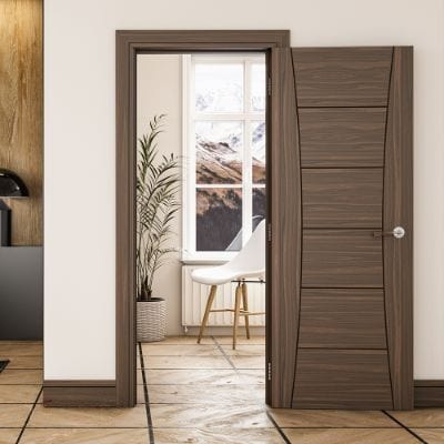 Pamplona Prefinished Walnut Internal Door - All Sizes - Deanta