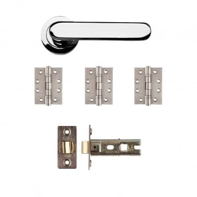 Parga Latch Kit Polished Chrome Finish - Deanta