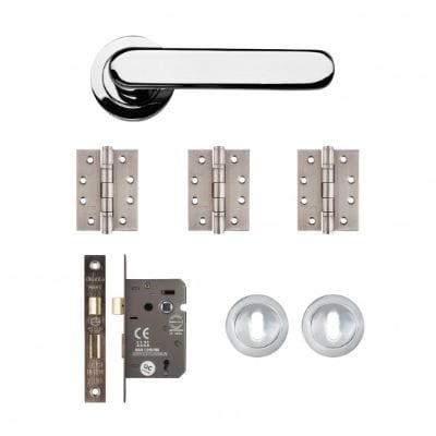 Parga Mortice Kit Polished Chrome Finish - Deanta