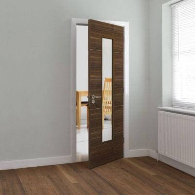 Parisienne Walnut Pre Finished Glazed Internal Door - All Sizes - JB Kind