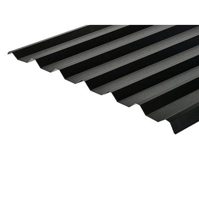 Cladco 34/1000 Box Profile PVC Plastisol Coated 0.7mm Metal Roof Sheet (Black) - All Sizes - Cladco