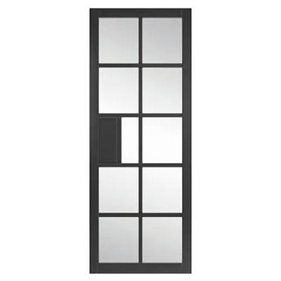 Plaza Black Pre-Finished Glazed Internal Door - All Sizes - JB Kind